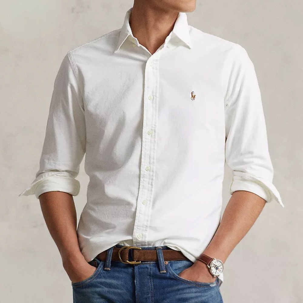 Polo Ralph Lauren Classic Fit Performance Oxford Button Down Shirt White XL